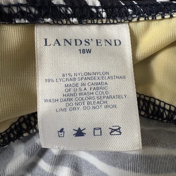 Lands’ End Animal Print Halter Tankini Swimsuit Too Womens Size 18 (668) - Picture 3 of 3